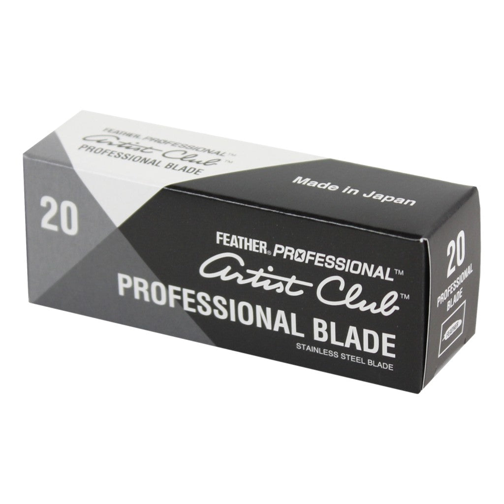 Feather Artist Club Professional Blade box packaging, highlighting the product branding and 20-blade count.