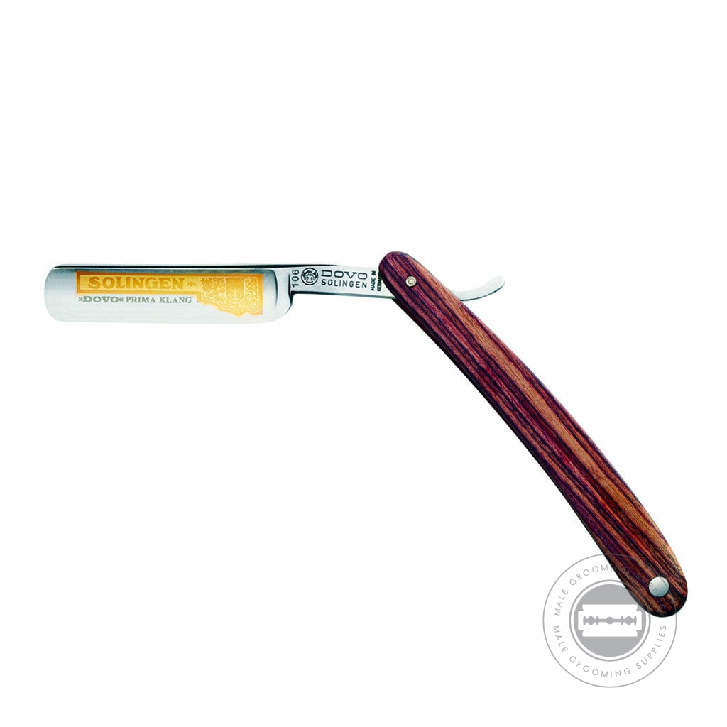 Dovo 5/8 Red Violetwood Straight Razor with extra hollow carbon steel blade and violetwood handle.