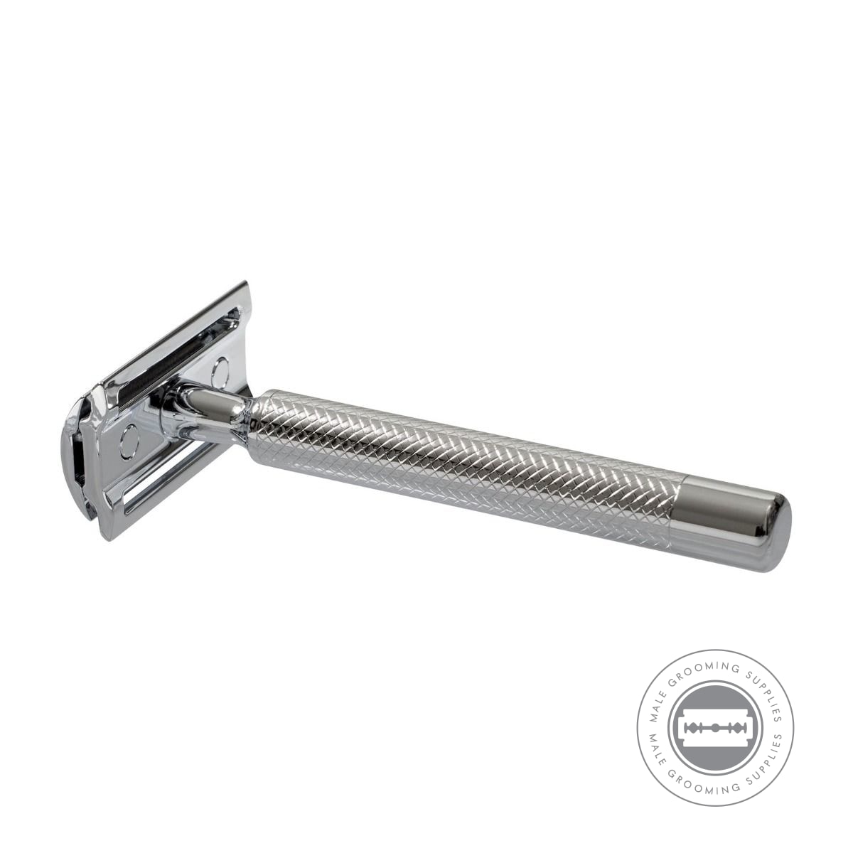 Dovo PRIMO I Safety Razor assembled with polished chrome finish.