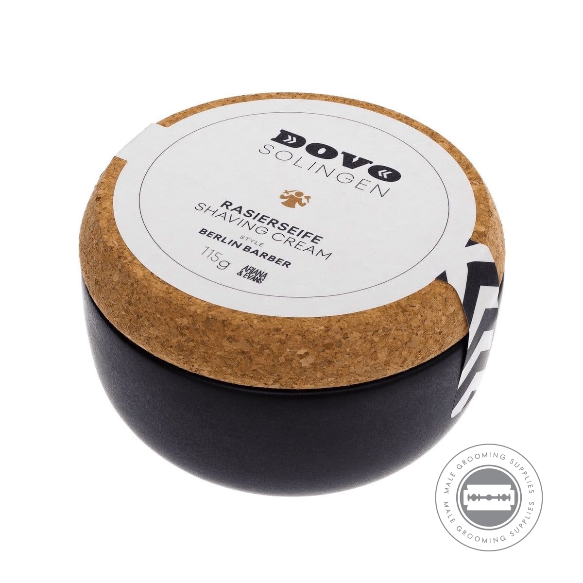 Dovo Shaving Soap in Ceramic Bowl with cork lid, Berlin Barber style, 115g