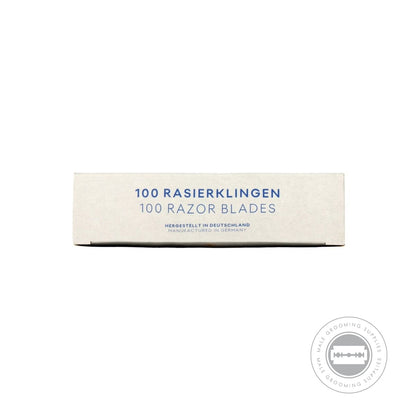 Dovo Super Platinum Razor Blades - Packaging displaying 100 blades.