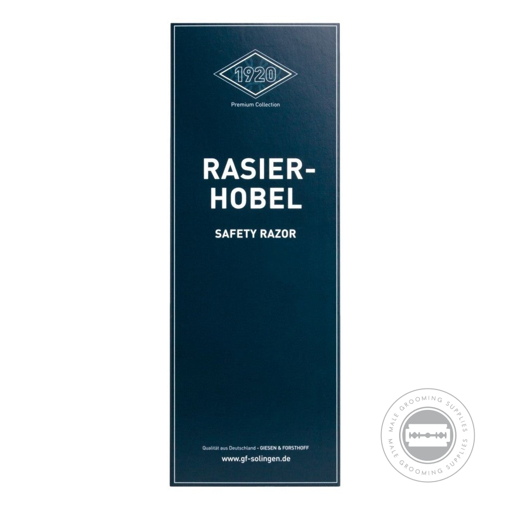 G&F Timor Safety Razor 1920 in premium cardboard packaging.