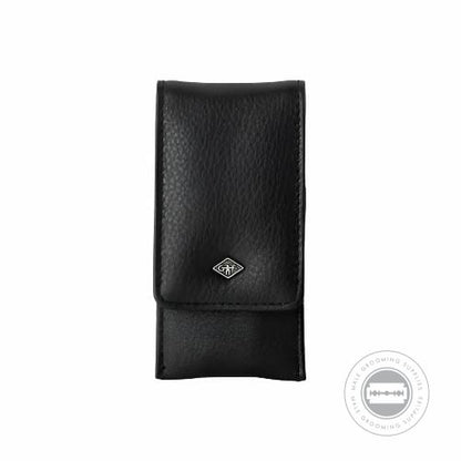 Black Nappa leather case with Giesen & Forsthoff logo for the Premium 3-Part Manicure Set.