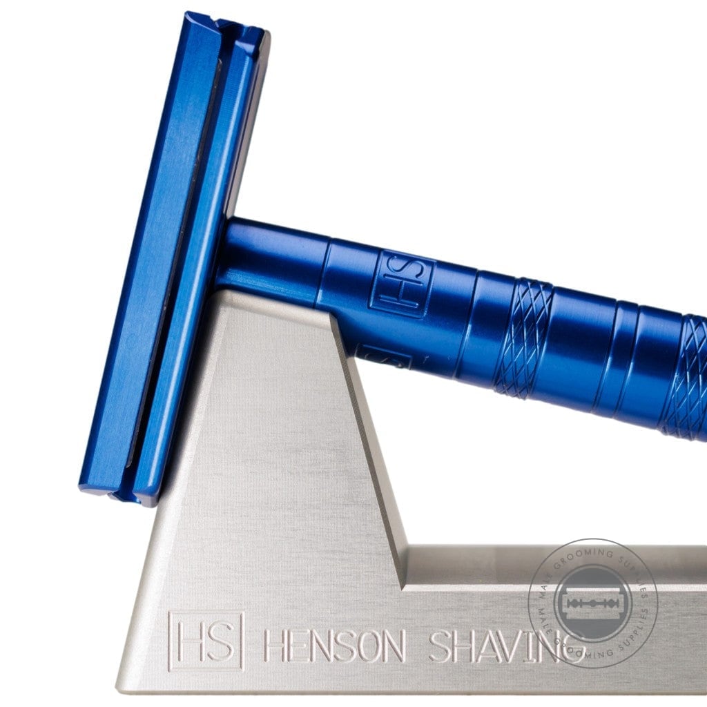 Henson AL13 Safety Razor V2.0 - Steel Blue | Male Grooming Supplies