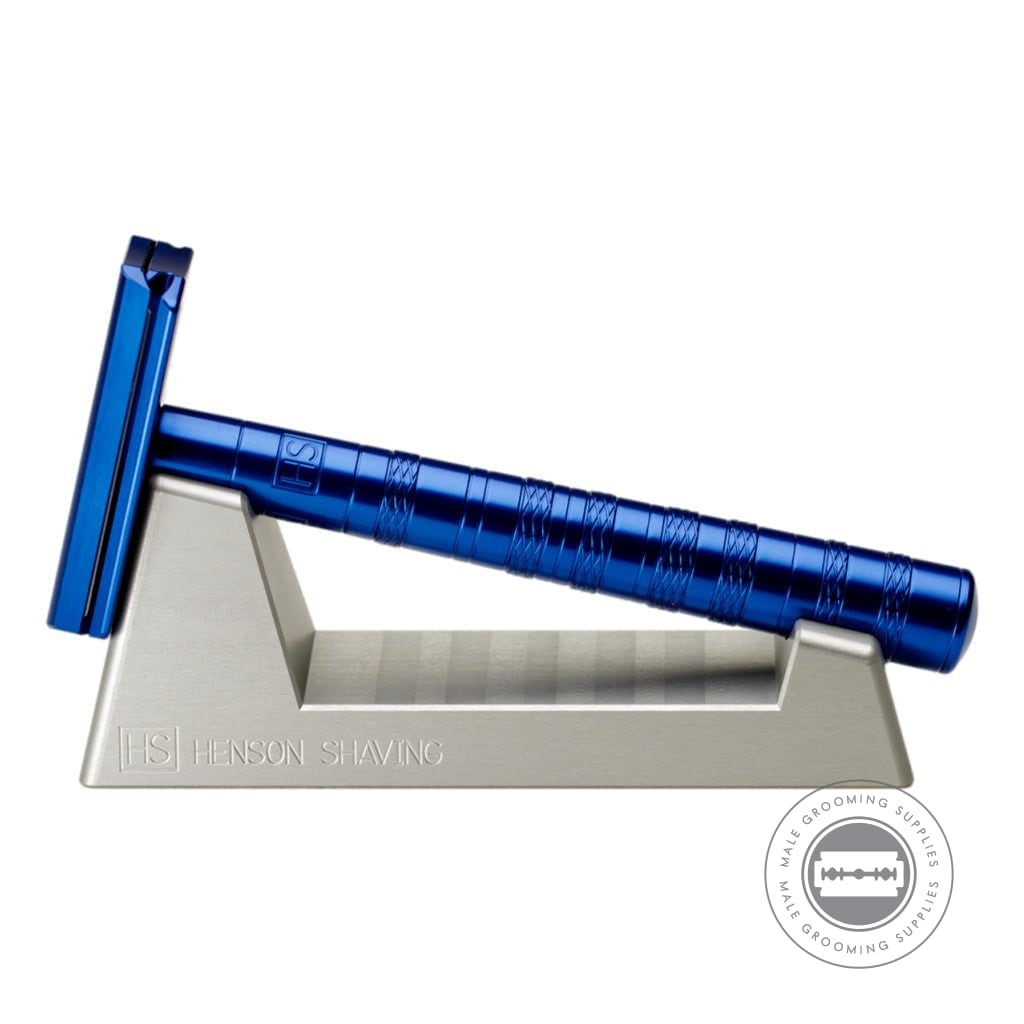 Henson AL13 Safety Razor V2.0 - Steel Blue | Male Grooming Supplies