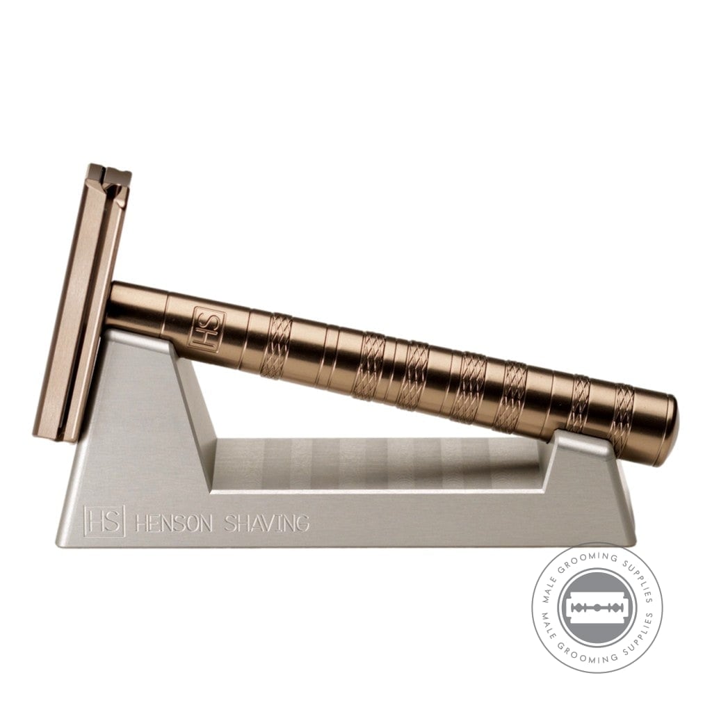 Henson AL13 Safety Razor V2.0 - Tan | Male Grooming Supplies