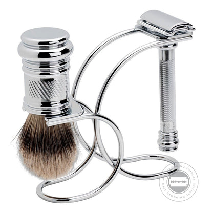 Merkur 3 - Piece Chrome Shaving Set 3881 001 | Male Grooming Supplies