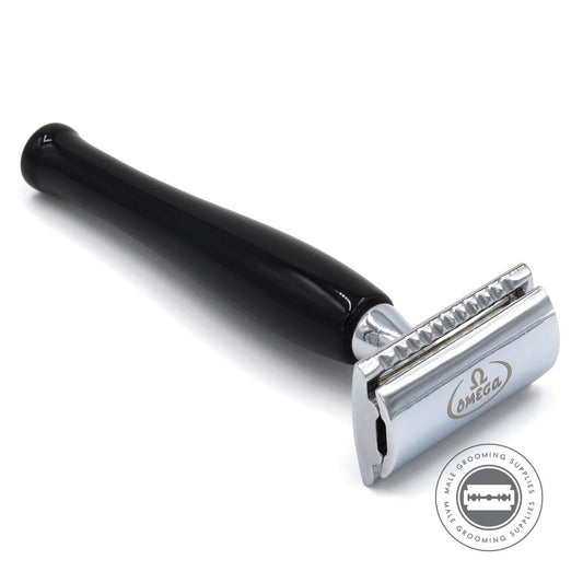 Omega Black Double Edge Safety Razor D5613 | Male Grooming Supplies