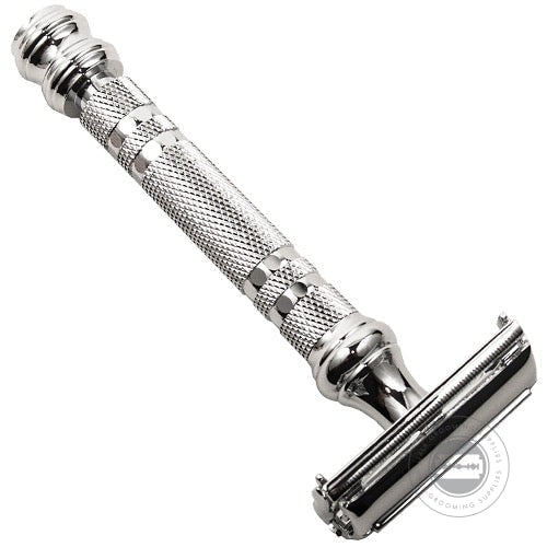 Parker 66R Safety Razor with a chrome-plated finish and butterfly open system.