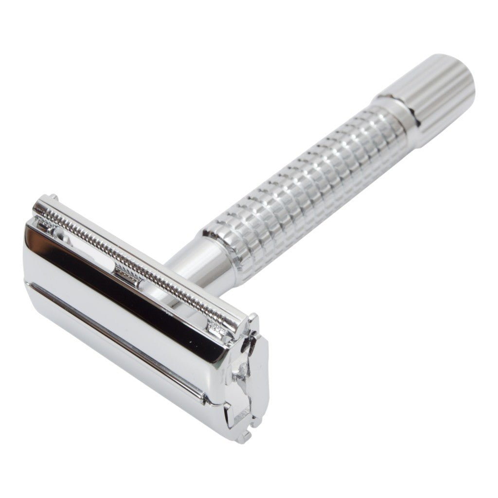 Timor Shiny Chrome Butterfly Safety Razor | Male Grooming Supplies