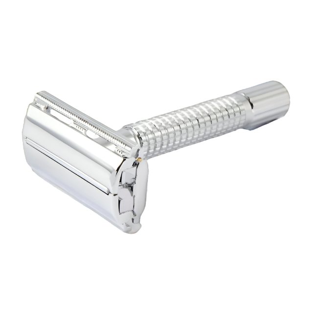 Timor Shiny Chrome Butterfly Safety Razor | Male Grooming Supplies